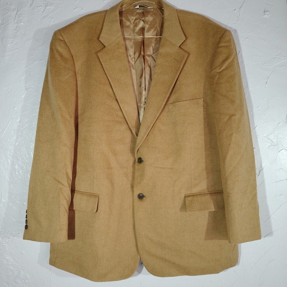 Joseph & Feiss 100% Camel Hair Blazer Tan Chest 52 Soft Business Classic Pockets